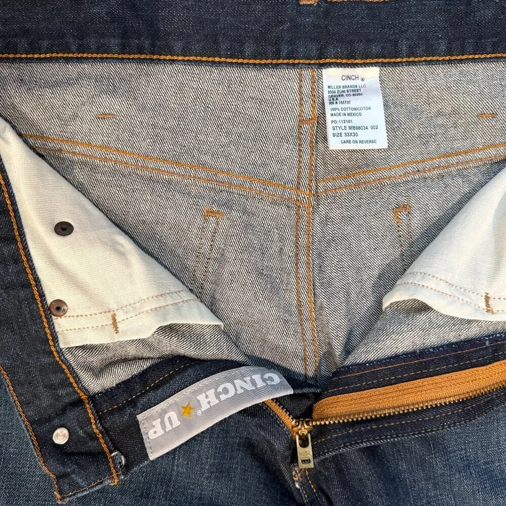 Cinch Silver Label Men's Jeans - Size 33x30 - Medium Dark Denim -VERY Good Cond.